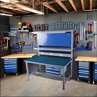 Height 5-15m Raw Material Q235 Popular Multi Drawers Modular Garage Storage Workbench