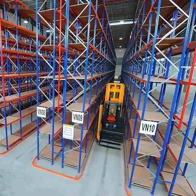 Galvanized Heavy Duty Steel Narrow Aisle Pallet Racking For Conventional Development