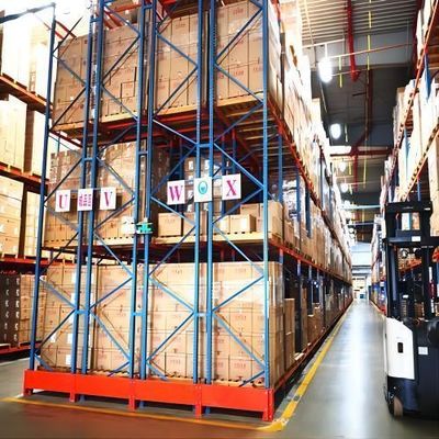 Power Coated Heavy Duty Double Deep Pallet Racking For Warehouse Storage